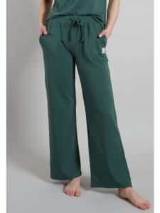 Tom Tailor Длинные брюки темно-зеленого однотонного цвета