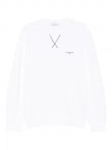 Хлопковый свитшот с вышитым логотипом Givenchy, белый
