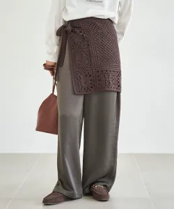 Вязаная крючком юбка-обертка Представлено на YouTube Coen, цвет Md. Brown