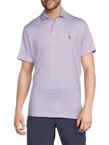 Рубашка-поло с геометрическим принтом для спортивной одежды TailorByrd, розовый