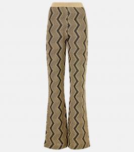 Расклешенные брюки с зигзагом Missoni, Black And Gold