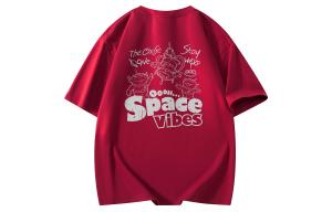 Футболки унисекс с круглым вырезом, тонкие, плотные Disney, бордовый