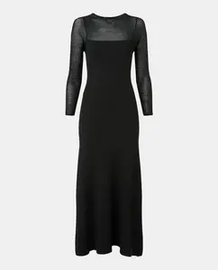 Однотонное женское платье с длинным рукавом Tintoretto, черный