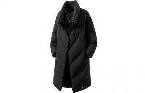 ZIAREL Пуховик Unisex Black с отстегивающимся логотипом, стойка воротника, утепленный