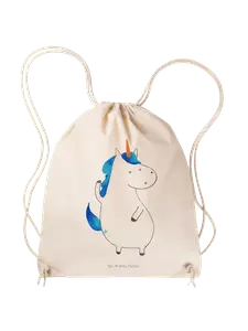 Спортивная сумка Mr & Mrs Panda Sportbeutel Einhorn Mann ohne Spruch, кремовый