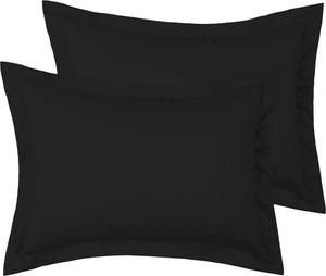 Mellanni Наволочки, 2 шт, 51x91 см, черные, мягкие, охлаждающие, не мнутся, не выцветают, устойчивы к пятнам.