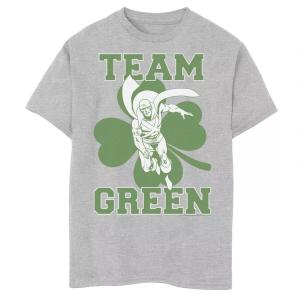 Зеленая футболка с рисунком команды Марсианских Охотников для мальчиков 8–20 лет DC Comics «День Святого Патрика» DC Comics