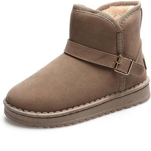 Зимние женские снежные сапоги UANGLI, модные плюшевые повседневные теплые сапоги, противоскользящие и износостойкие, стиль для молодежи и кампуса, Khaki