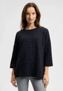 Топ с длинными рукавами strukturiertes mit интарсия Soccx, Blue Navy