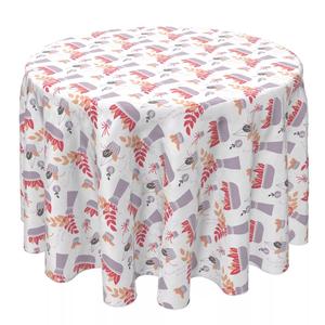 Круглая скатерть, 100% хлопок, 60 круглых дюймов, цветочные горшки и кашпо.