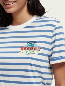 Футболка свободного кроя из органического материала Scotch & Soda Abel Macias с рисунком, мультиколор