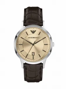 Мужские аналоговые часы Emporio Armani с кожаным ремешком AR11783, цвет Brown