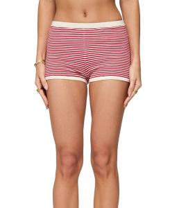 Сэйлор полосатые вязаные шорты Edikted, красный