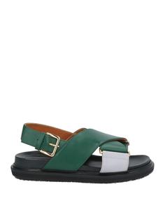Сандалии Marni, изумрудно-зеленый