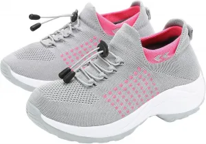 Обувь Comfort Wear Orthowear для женщин, модная ортопедическая обувь для женщин, удобная обувь при подошвенном фасците, с воздушной подушкой, дышащая, с растягивающейся подушкой Generic, серый