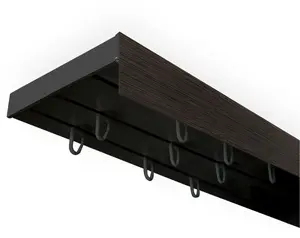 SN DECO GROUP Карниз для штор "Карниз SH с крышкой", 3 направляющие, фиксированный размер 450 см, черный