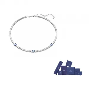 Swarovski Матрица теннис кубический циркон, белое золото покрытие ожерелье женское серебро