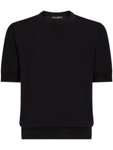 Футболка с вышитым логотипом Dolce & Gabbana, синий