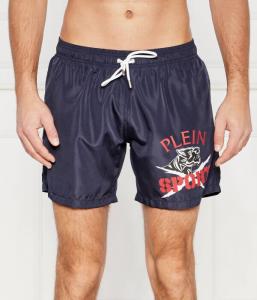 Пляжные шорты мужские Plein Sport с тигром, синий