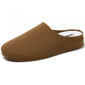 LINGPAO Женские противоскользящие бесшумные тапочки с закрытым носком Brown, цвет Brown