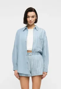 Nmkatri рубашка оверсайз на пуговицах блузка Noisy May, Medium Blue Denim