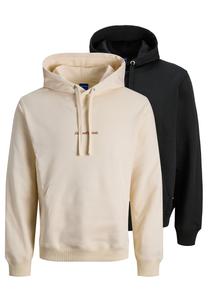 Худи Jack & Jones 2ER PACK, Schwarz Beige/Mottled Beige
