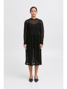 Платье IXLACEY свободного кроя черного цвета ICHI