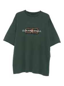 Футболка с логотипом BALENCIAGA, зеленый