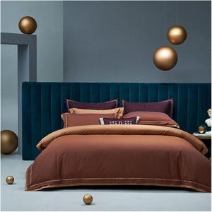 YUSIWOAL Комплект постельного белья Luxury 800TC Cotton Brown Boho Geometry Color 3