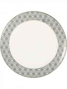 Тарелка RANI DARK GREY, серая с золотой каймой, 20 см Greengate