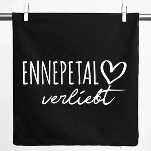 Наволочка Huuraa Ennepetal in Love Gift 40x40см Черный хлопок Ennepetal Present Hellweg Druckerei
