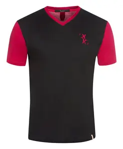 Футболка с V-образным вырезом и двойным вырезом Billionaire, черный