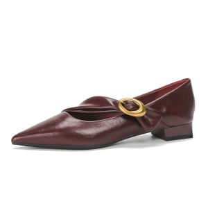 Bamiti Как по ровной земле массивные каблуки мэри джейн 3 см женские Ancora Red, цвет Ancora Red