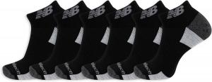 New Balance Unisex Performance Recycled Low Cut, 6 шт. в упаковке, Black