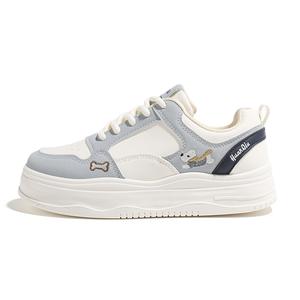 HUANQIU Высокие дышащие нескользящие низкие скейтборд кроссовки Women's Light Blue