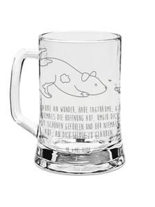 Пивная кружка с изображением собаки и божьей коровки на прозрачном фоне Mr. & Mrs. Panda