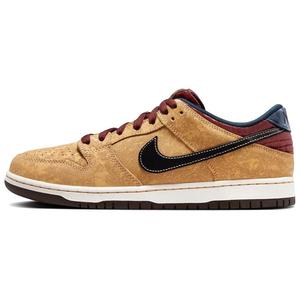 Nike Dunk SB противоскользящие износостойкие низкие кроссовки для скейтбординга унисекс коричневый черный белый