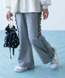 Легко стирающиеся, пригодные для сушки в сушилке брюки с боковыми оборками, длинные брюки, штанины, 2025AW Devirock, цвет 004-Dull Blue