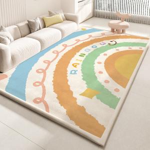 Budis Ковер 150х200 см утолщенный, для гостиной/детской, антискользящий, с рисунком Rainbow Dream