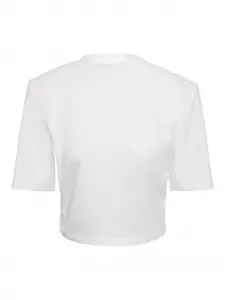 Топ с объемными плечами и открытой спиной Ana Radu, белый