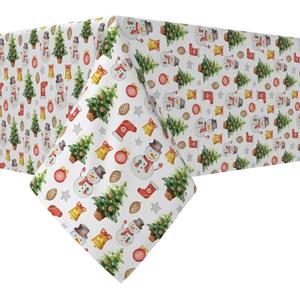 Прямоугольная скатерть, 100% хлопок, 52x104 дюйма, акварель Зима.
