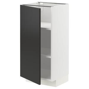 Тумба под шкаф с полками, белая/матовый антрацит Nickebo, 40x37 см IKEA Metod