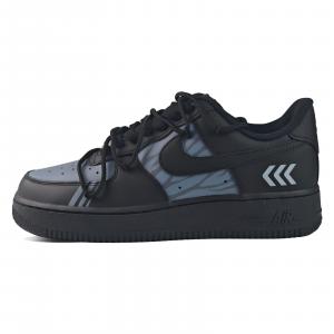 Nike Кроссовки Air Force 1 для скейтбординга, износостойкие, низкие, унисекс, черные