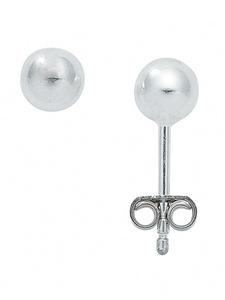 Adeliás Женские серьги-гвоздики из серебра 925 пробы, диаметр 5 мм