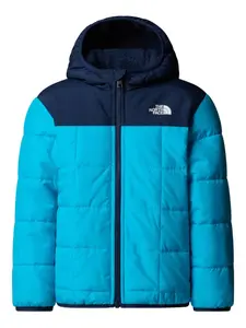 Стеганая куртка с вышитым логотипом The North Face Kids, синий