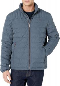 Мужская утепленная пуховая куртка Tommy Hilfiger с возможностью упаковки, Slate