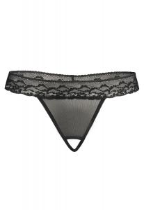 Стринги Teyli Ouvert Tanga aus Mesh mit floraler Spitze Neeli, черный