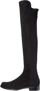 Женские плоские сапоги Stuart Weitzman 5050, Black Suede/Stretch Gabardine
