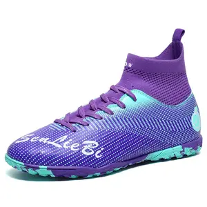 Футбольные бутсы для детей и подростков с высокой амортизацией и износостойкостью D&W, фиолетовый