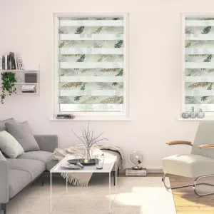 [T] LICHTBLICK ORIGINAL двойная рулонная штора "Duo Roller Blind Klemmfix, без сверления, непрозрачная, Ветки ели - Синий", полупрозрачная, свободно висит, затемнение, энергосбережение, базовая, монохромная, тканая, затемняемая, разные размеры, ширина 14